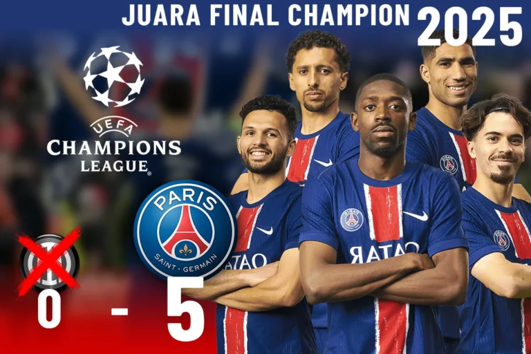 Hasil Liga Champion PSG vs Inter Milan